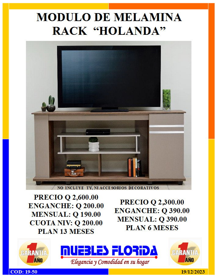 MODULO DE MELAMINA HOLANDA